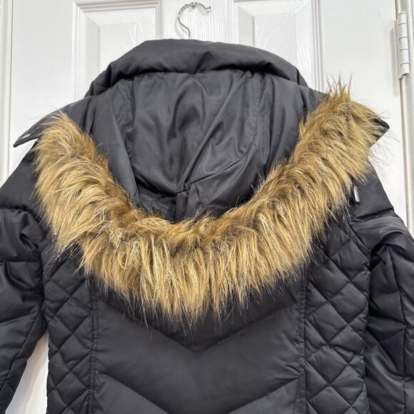 Kenneth Cole Women’s Diamond Quilted Puffer Down Parka Coat in Black Size XS - Picture 8 of 10